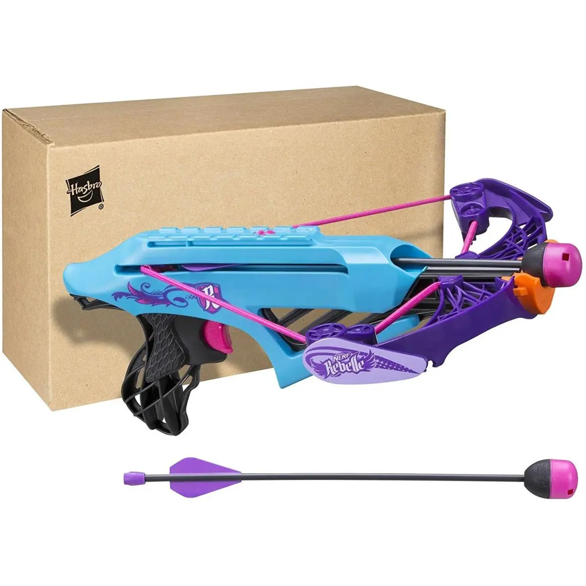 Nerf Rebelle Courage Crossbow Blaster Bow Cross Bow with Arrow Darts