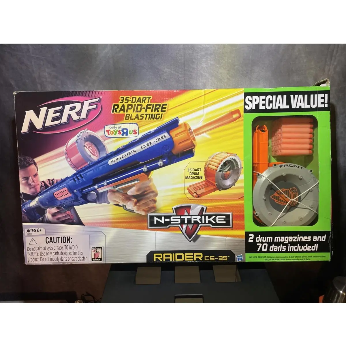 Limited Edition Toys-r-us Nerf N-strike Raider Series CS-35 2 Drum Mags