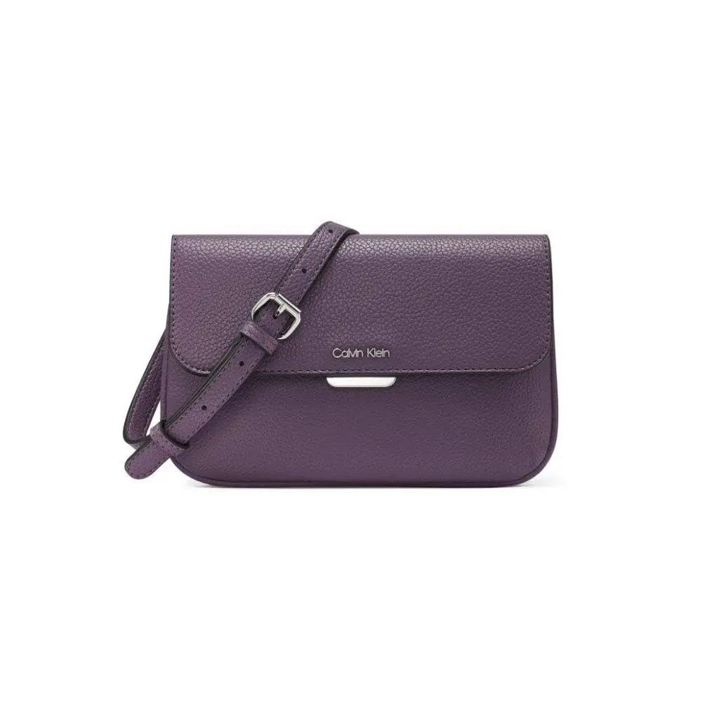 Calvin Klein Arya Flap Crossbody Winter Plum One Size Size Plum