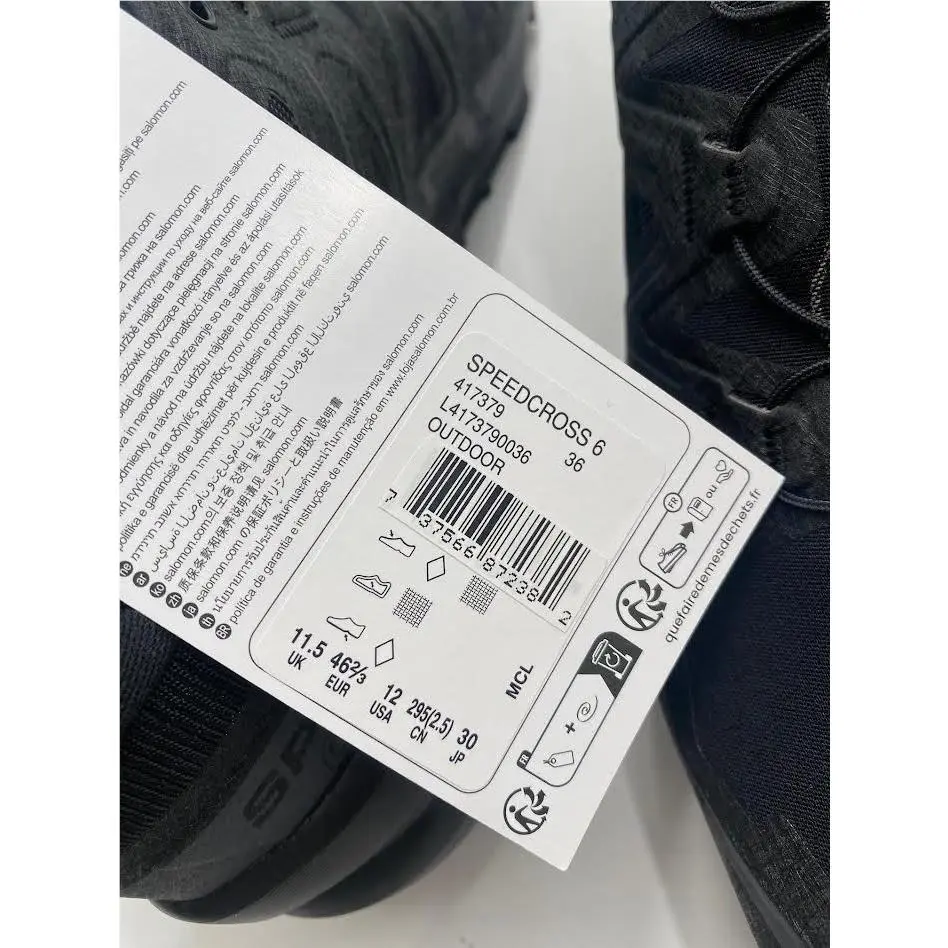 Salomon shoes - Salomon Speedcross 6 - Speedcross - 417379 36 V0 - Black (UPC: 737566872382) 9