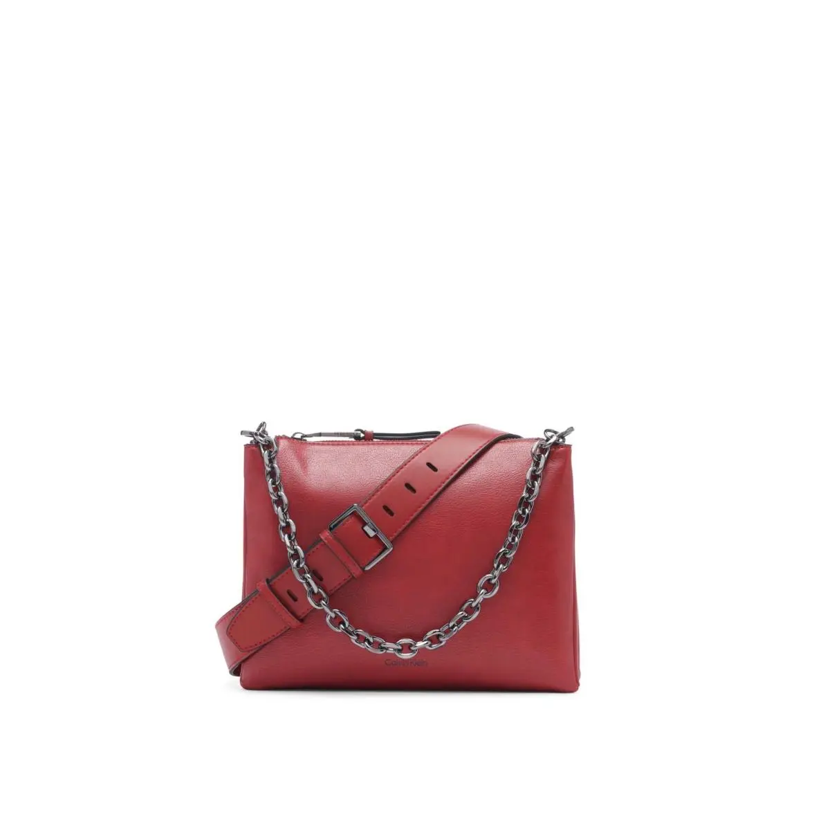Calvin Klein Women`s Rain Crossbody Bag – Vegan Leather One Size Ruby Red