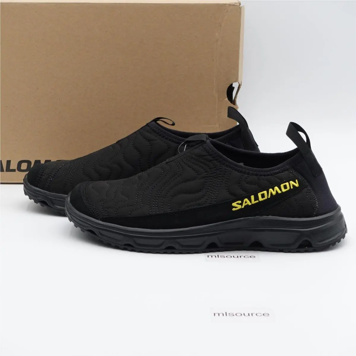 Size 10.5 Men`s Salomon RX Moc 3.0 Atq Slip-on Shoes 478558 Black/lemon
