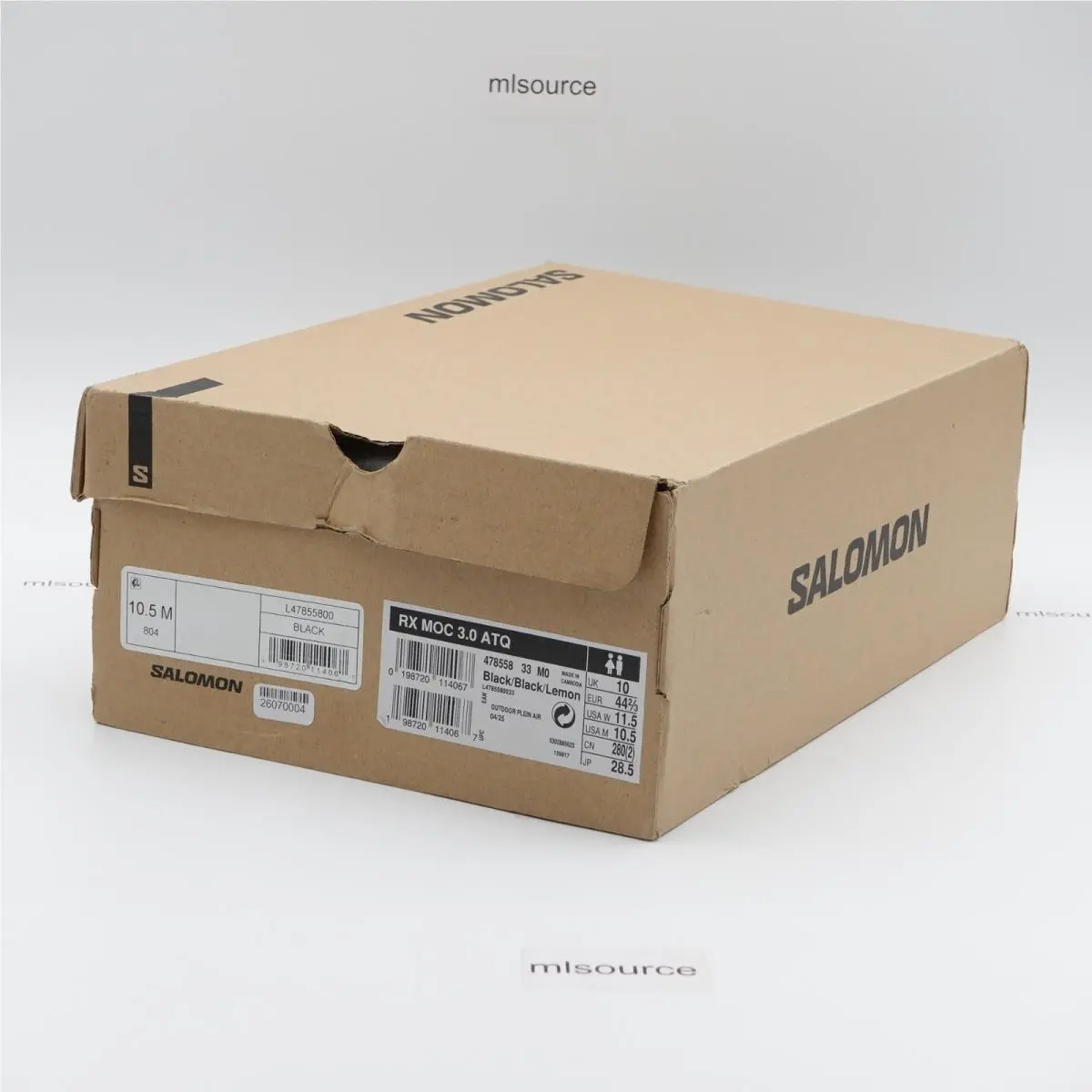 Salomon shoes - Salomon RX MOC 3.0 ATQ - 478558 - Black, Manufacturer: Black/Lemon (UPC: 198720114067) 5