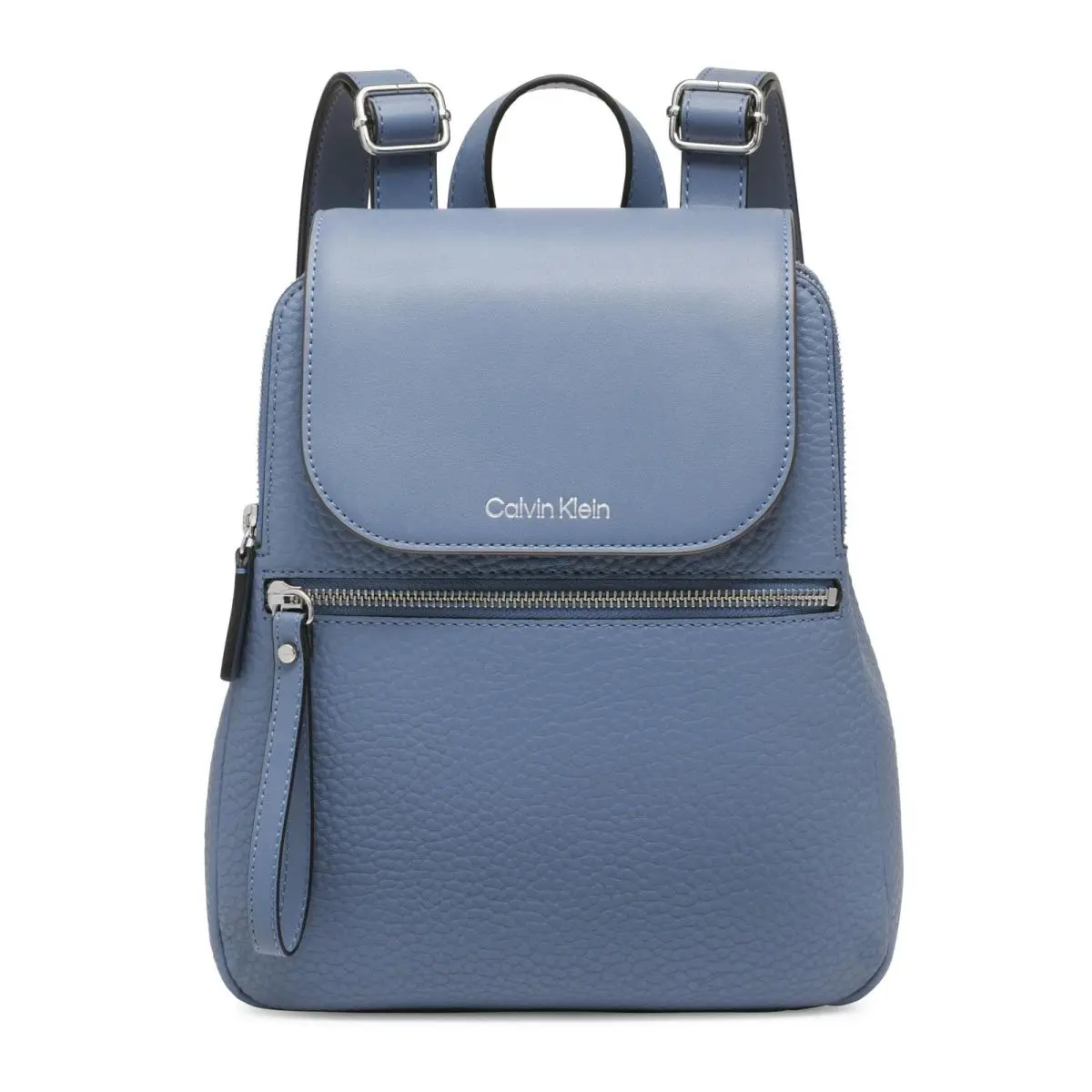 Calvin Klein Reyna Novelty Key Item Flap Backpack One Size Flint Stone Blue
