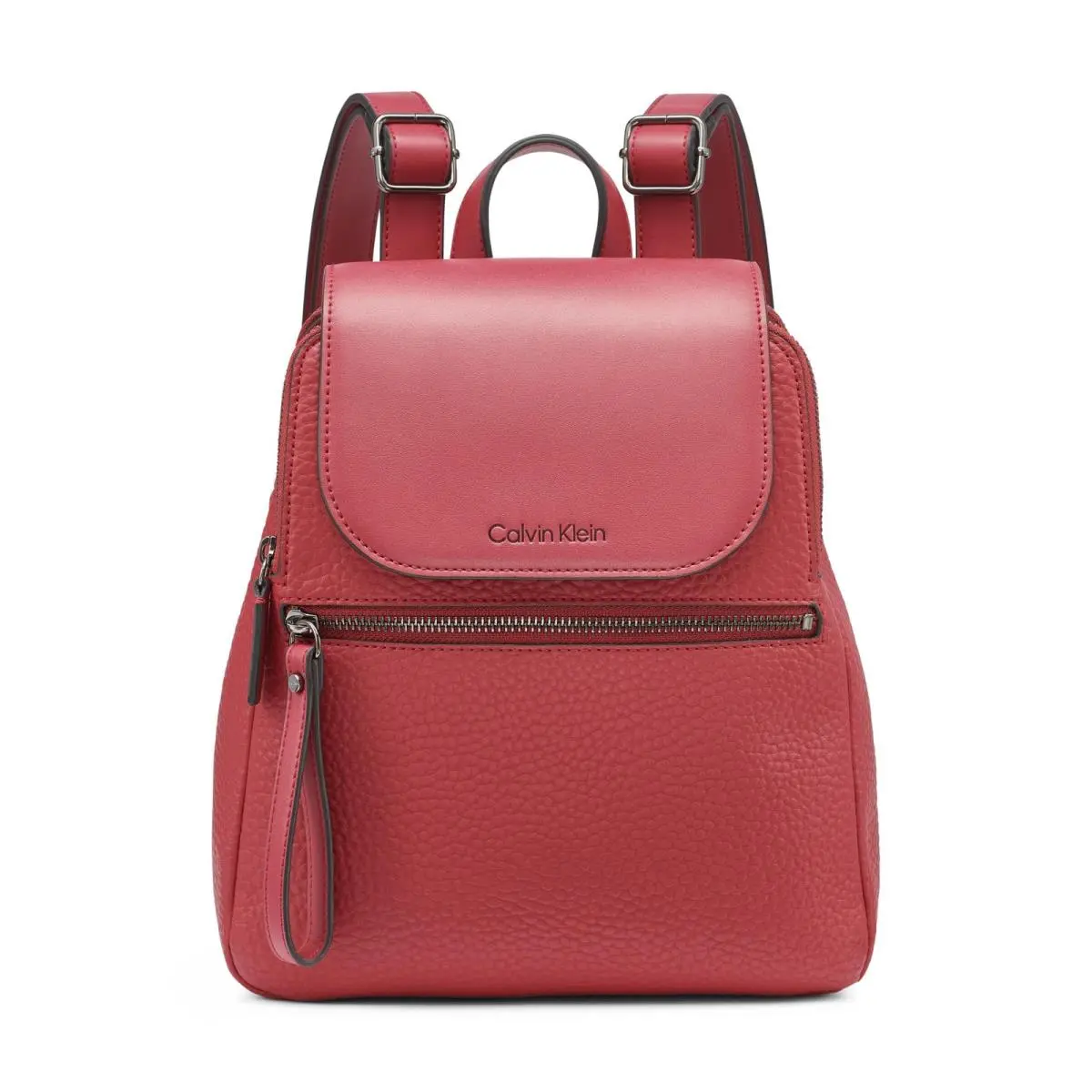 Calvin Klein Reyna Novelty Key Item Flap Backpack One Size Cranberry - cranberry