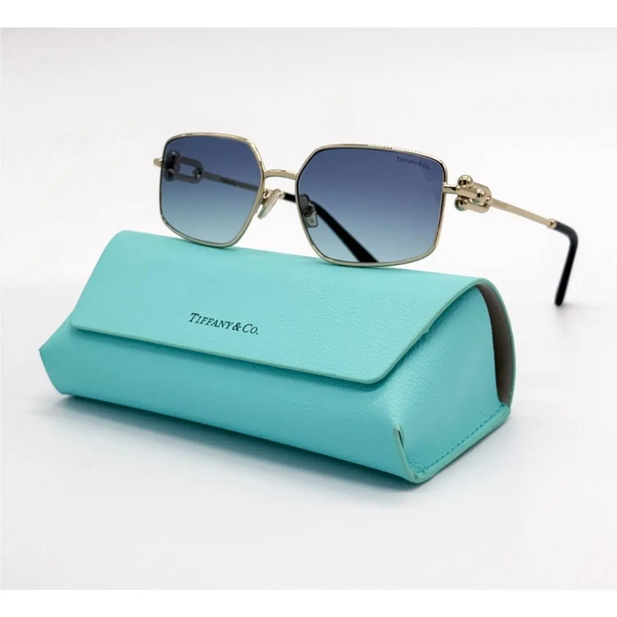 Tiffany Co TF3111 6202/9S Gold Blue Women Sunglasses