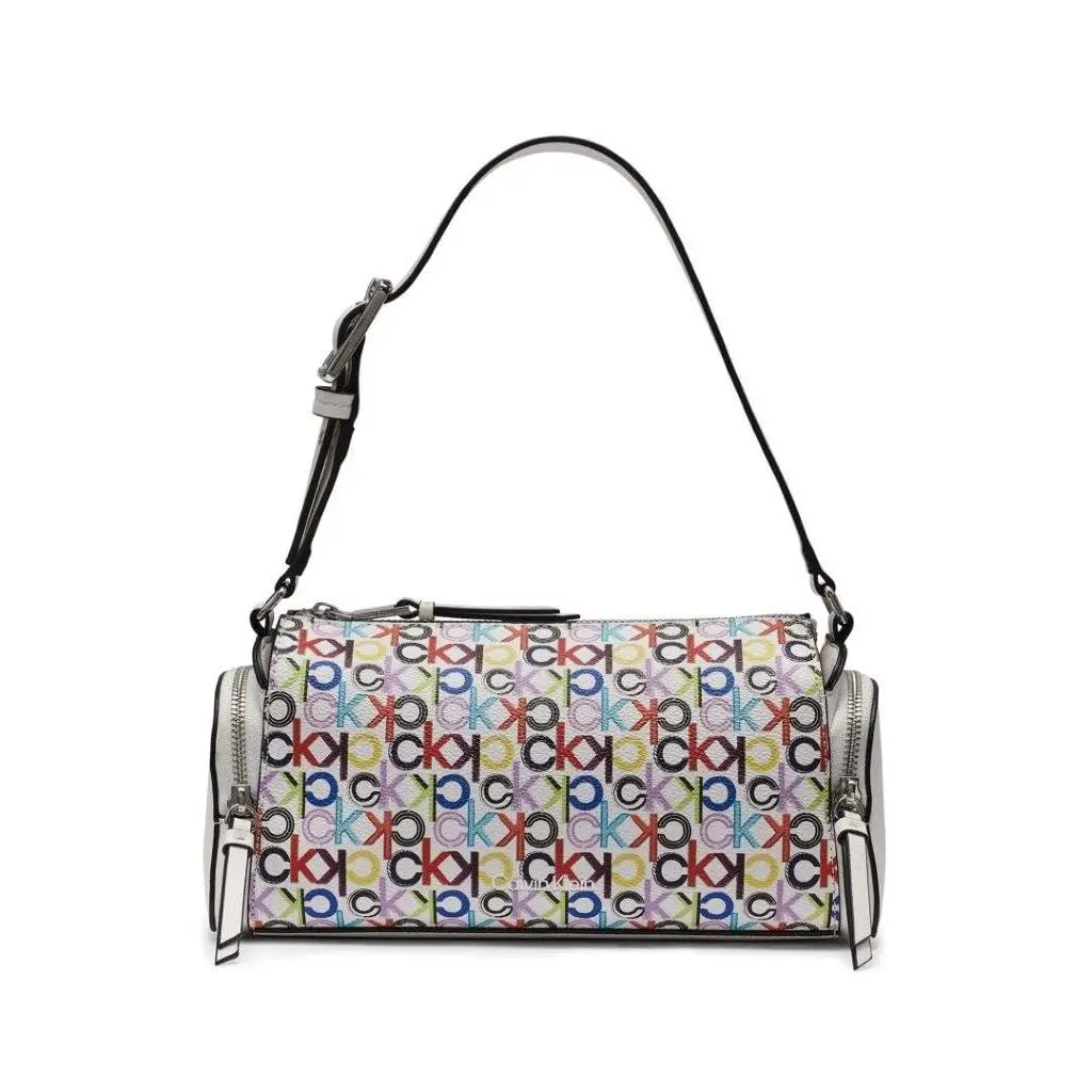Calvin Klein Camryn Organizational Shoulder Bag White One Size Multi