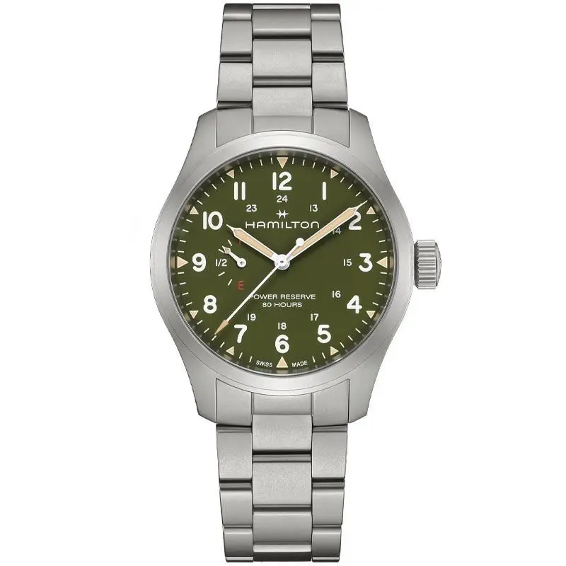 Hamilton Khaki Field Power Reserve 40mm Green Dial Men`s Watch H69509160