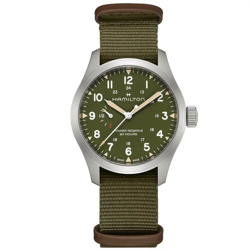 Hamilton Khaki Field Power Reserve 40mm Green Dial Men`s Watch H69509960