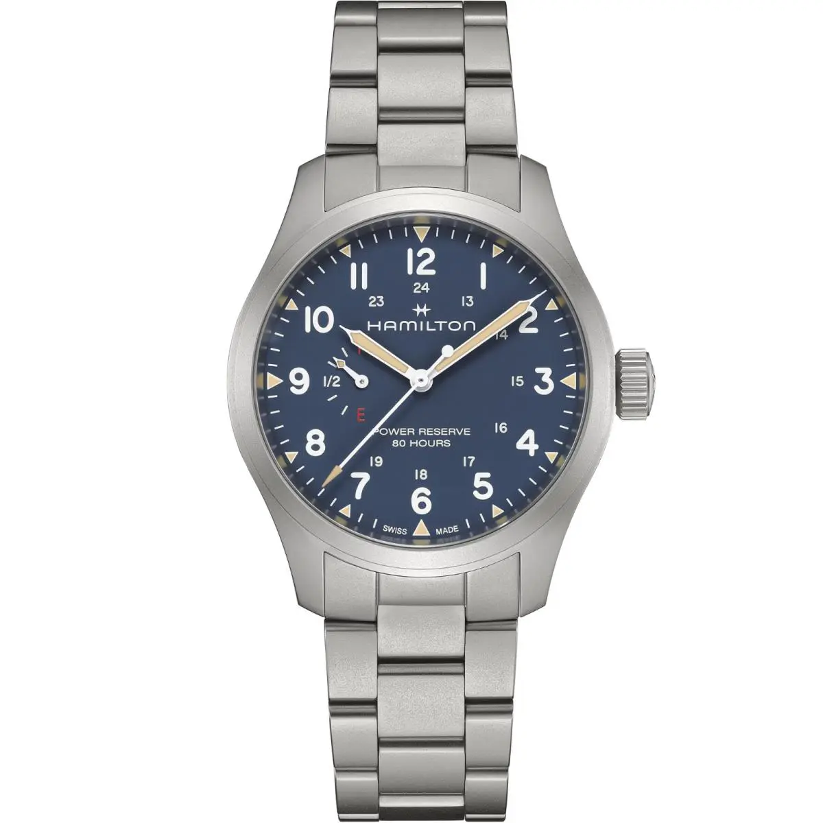 Khaki Field 40 MM Blue Dial Manual Men`s Watch H69509140 by Hamilton