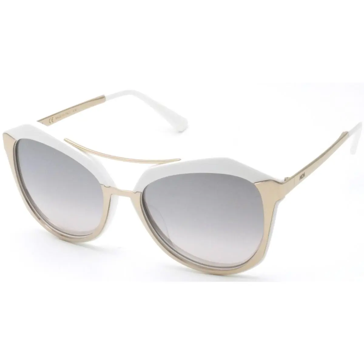 Mcm Sunglasses Mcm 645 Shy Wht Shy Gold Silver Mir Italy 58-18-135 645-725 by MCM