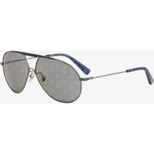 Mcm Sunglasses Mcm 114 Shiny Gun Blue Mcm Mir Italy 62-11-145 MCM114S-068