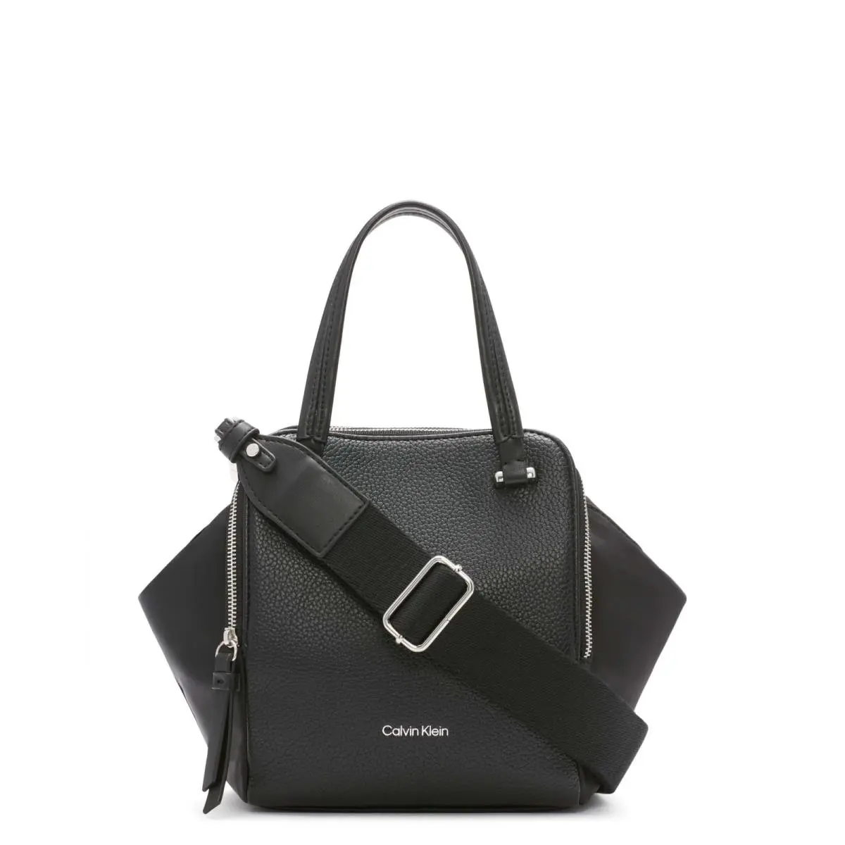 Calvin Klein Marble Triple Compartment Mini Satchel One Size Black/silver