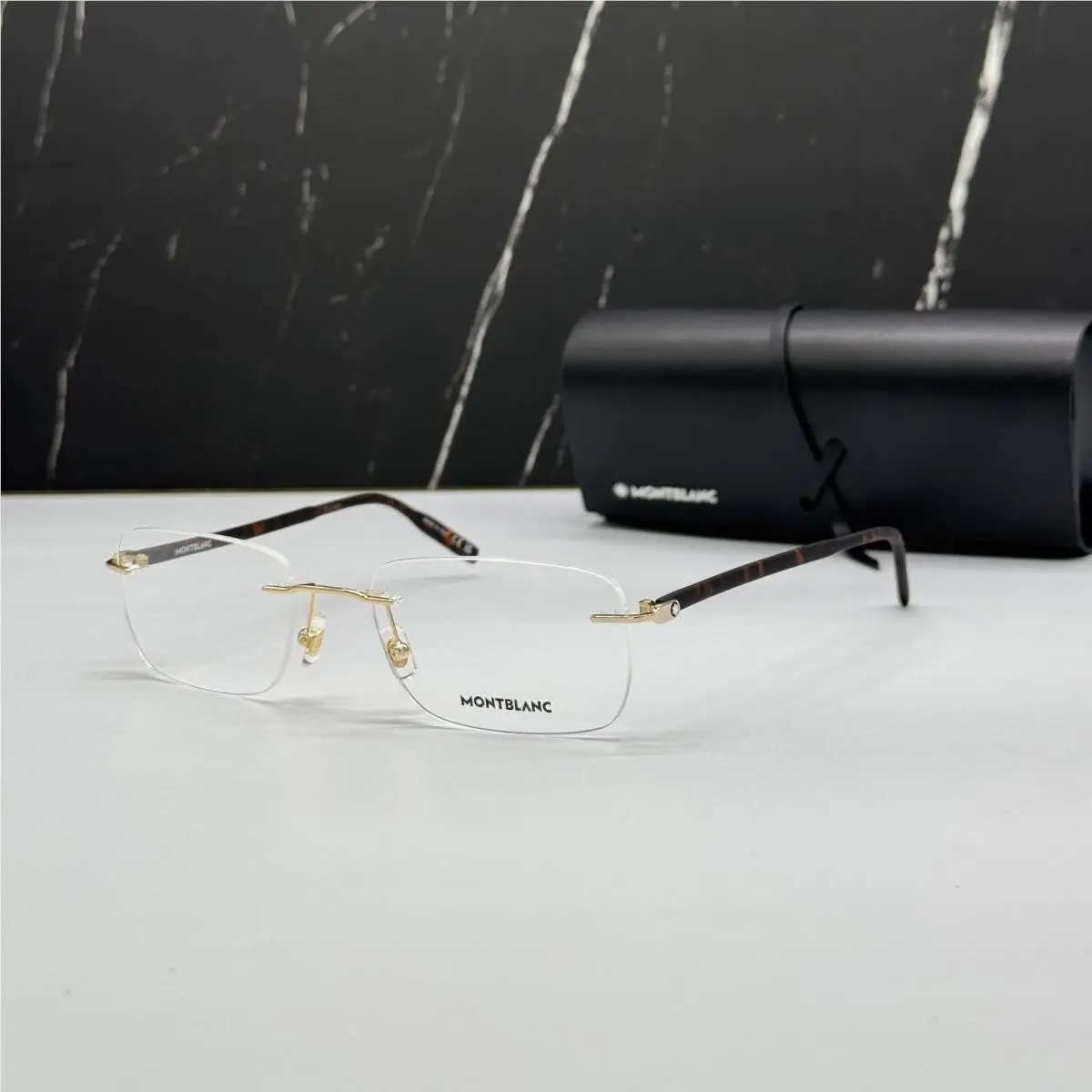 Montblanc Rimless Eyeglasses MB0221O 006
