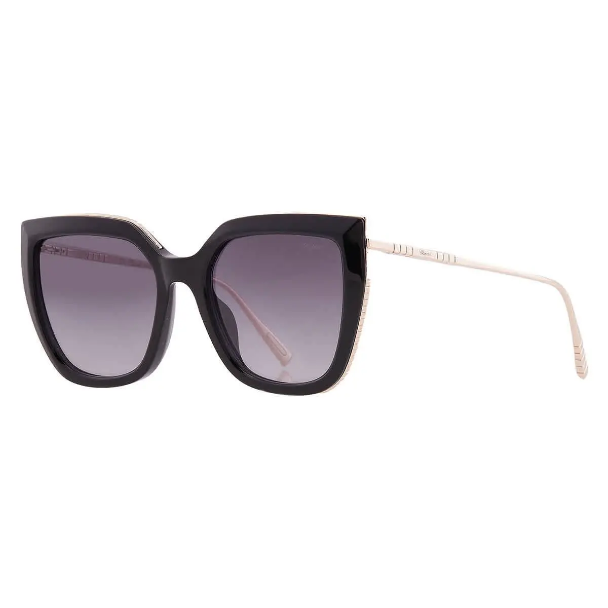 Chopard Grey Cat Eye Sunglasses SCH319M 0BLK 54 SCH319M 0BLK 54