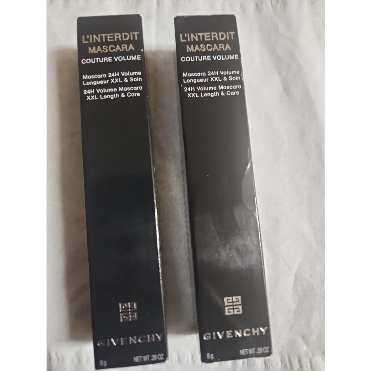 2 Pack Givenchy L`interdit Mascara 01 Black Couture Volume 8g/0.28oz