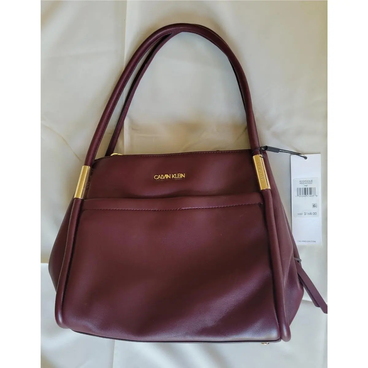 Calvin Klein Angelique Burgundy Shoulder Crossbody Bag