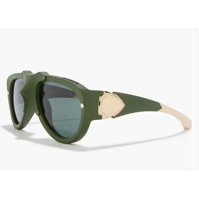 Burberry BE4433U 413871 Rubber Green Dark Unisex 57 mm Sunglasses