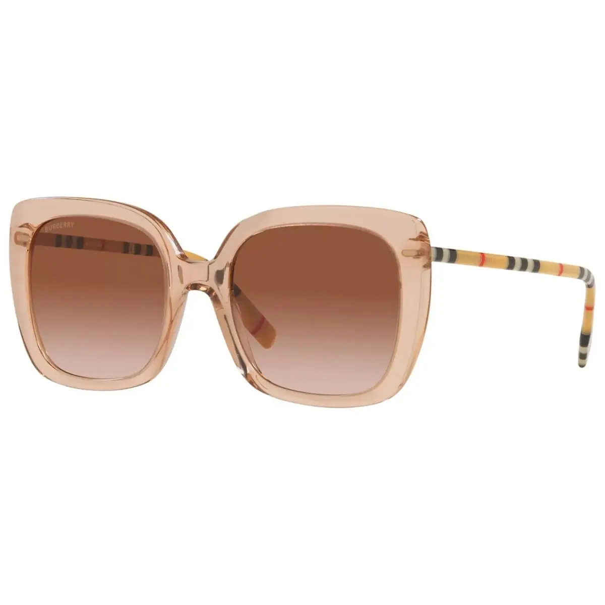 Burberry Caroll Women`s Peach Oversized Butterfly Sunglasses - BE4323F 400613 56 - Frame: Peach, Lens: Brown