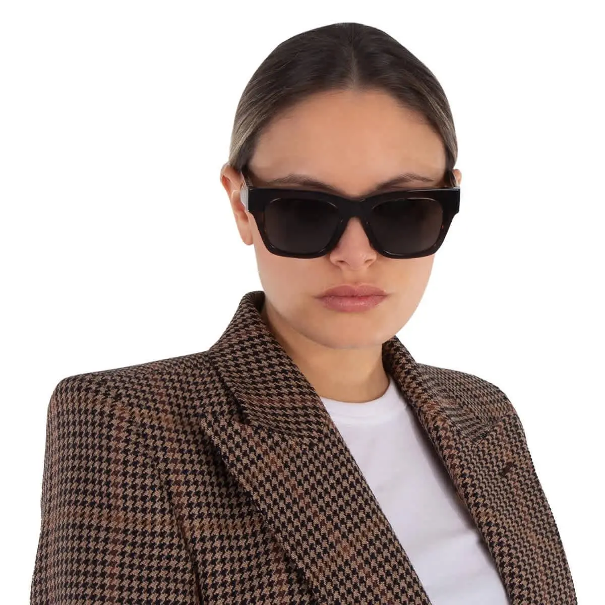Burberry Dark Grey Square Ladies Sunglasses BE4424 411687 52 BE4424 411687 52