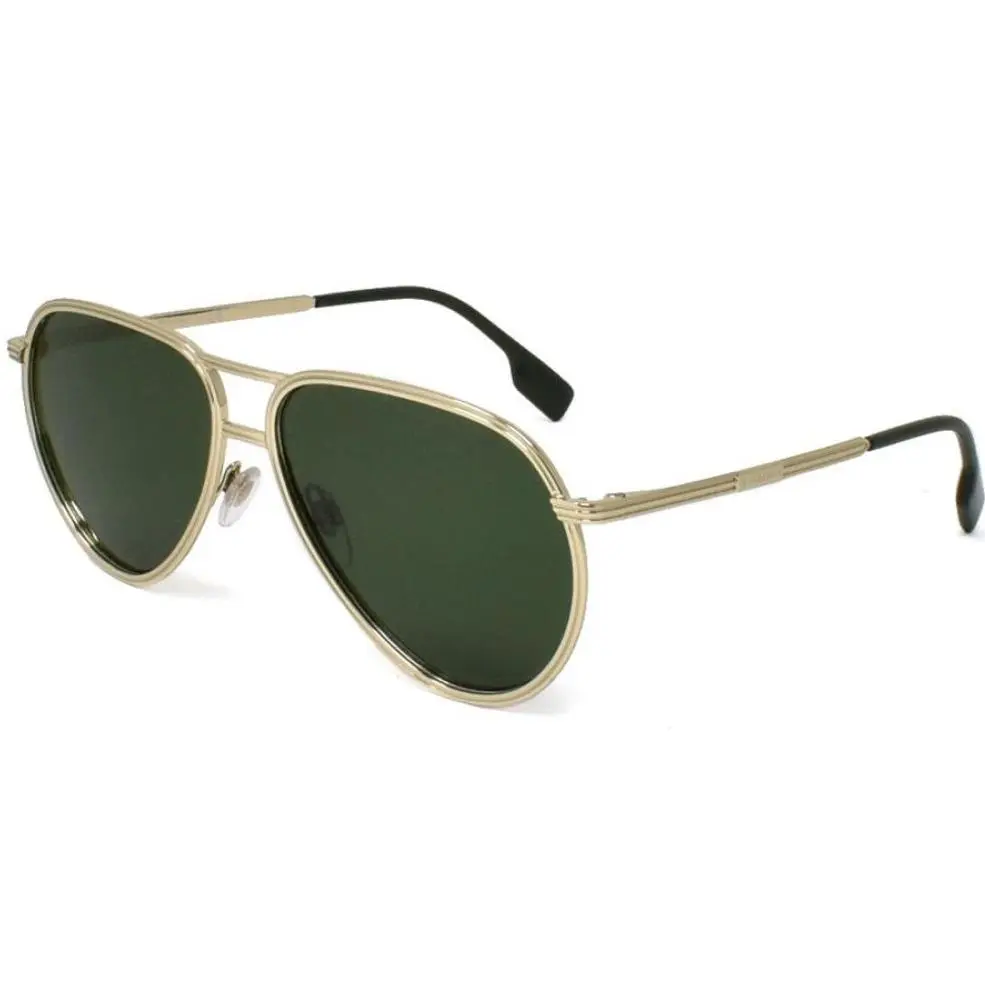 Burberry Sunglasses BE3135 110971 59 Gold Frame/ Dark Green Lens