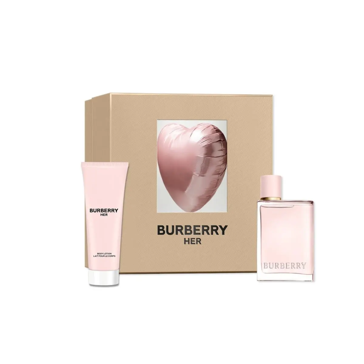 Burberry Her 2PC Gift Set Women Edp Spray 1.6 oz + Body Lotion 2.5 oz