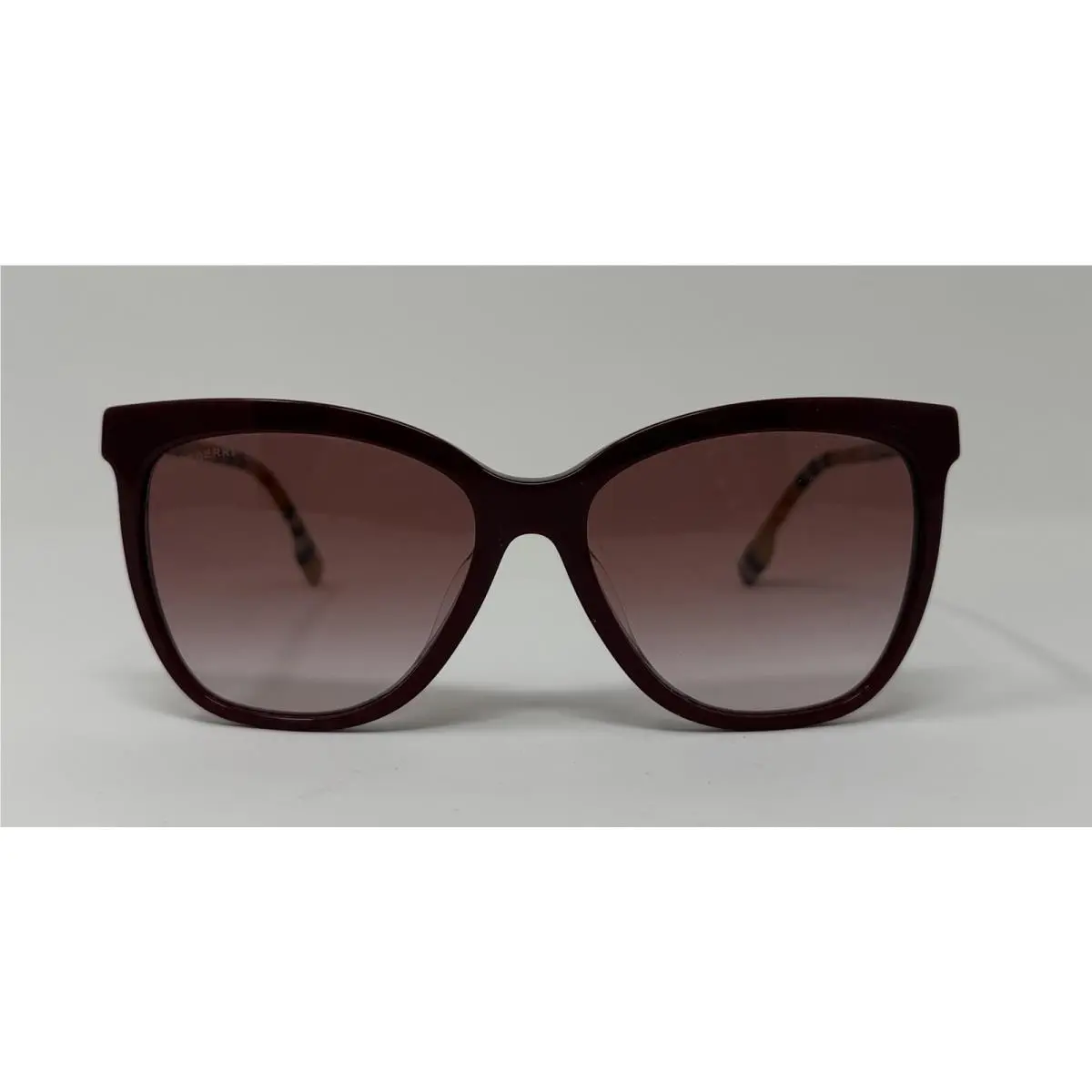 Burberry B4308-F 3916/8D Red Wine Cat-eye Sunglasses Red Grad Lens. 56-16-140
