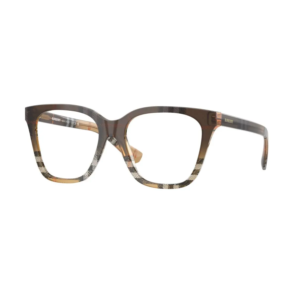 Women`s 53mm Checker Khaki Green Eyeglasses BE2438F-4202-53 by Burberry
