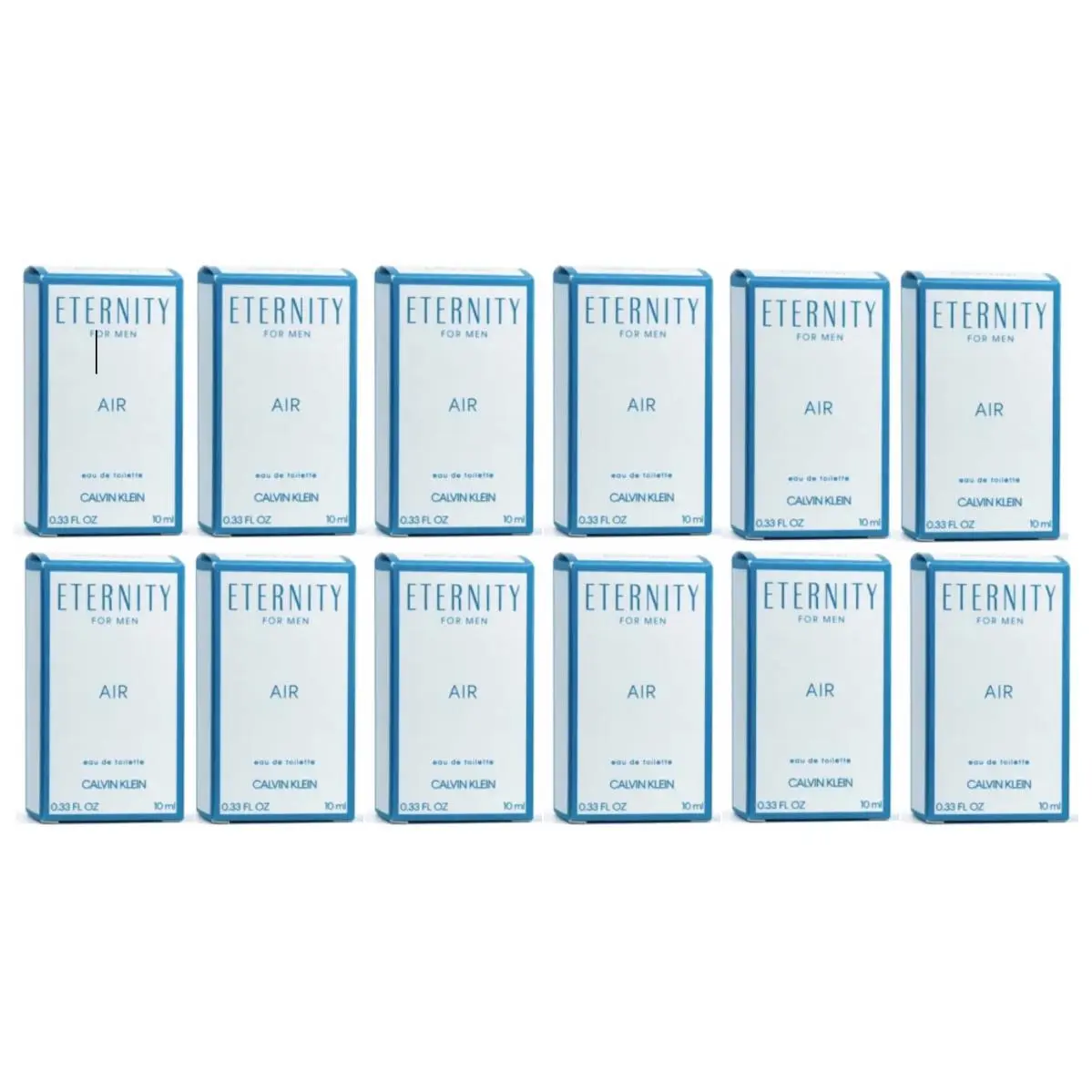 Calvin Klein 12 Piece Eternity Air For Men 0.33 fl oz Eau de Toilette Minis
