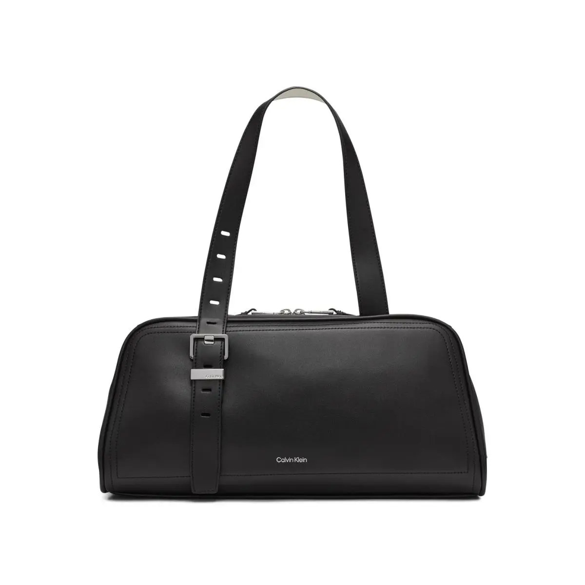 Calvin Klein Lowen East/west Satchel Black/white One Size Black/white