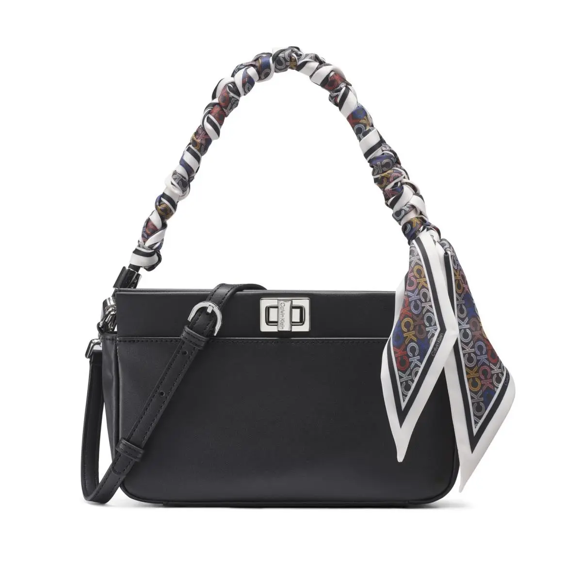 Calvin Klein Talita Top Zip Demi Shoulder Bag One Size Black/silver