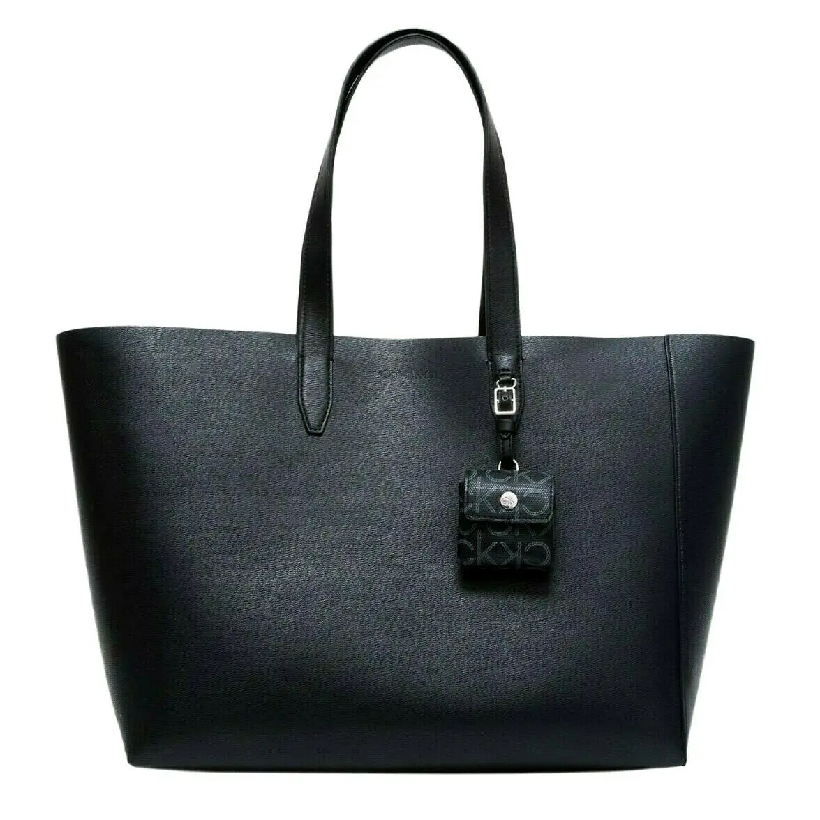 Calvin Klein X-large Reversible Tote in Signature Black with Snap Pouch