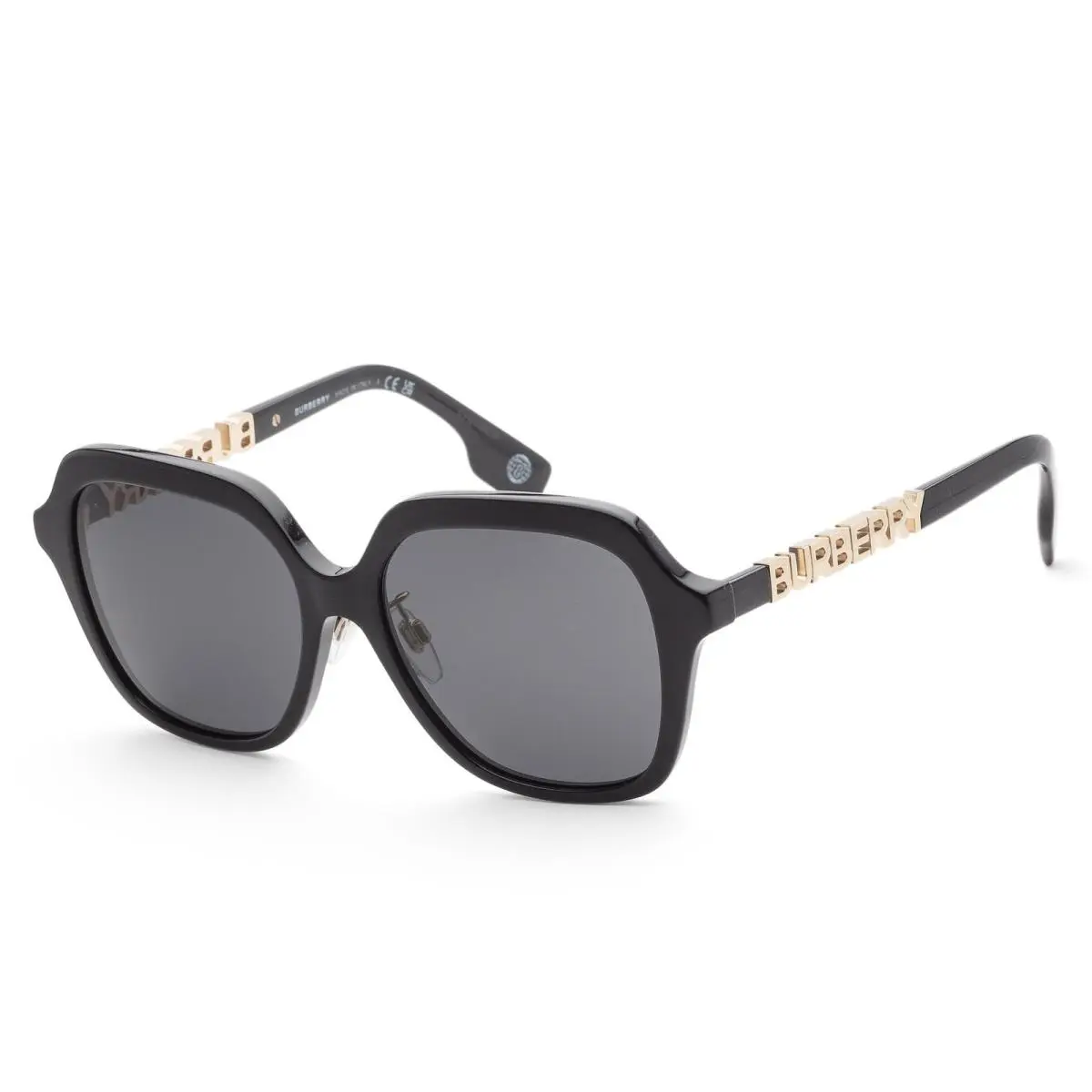 Burberry Women`s Joni 55mm Black Sunglasses BE4389F-300187-55 - Frame: Black, Lens: Grey, Other Frame: Black