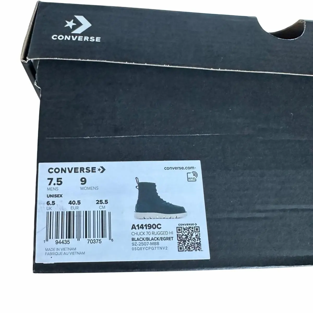 Converse shoes - Chuck 70 Rugged - Chuck Rugged - A14190C - Black (UPC: 194435703756) 5