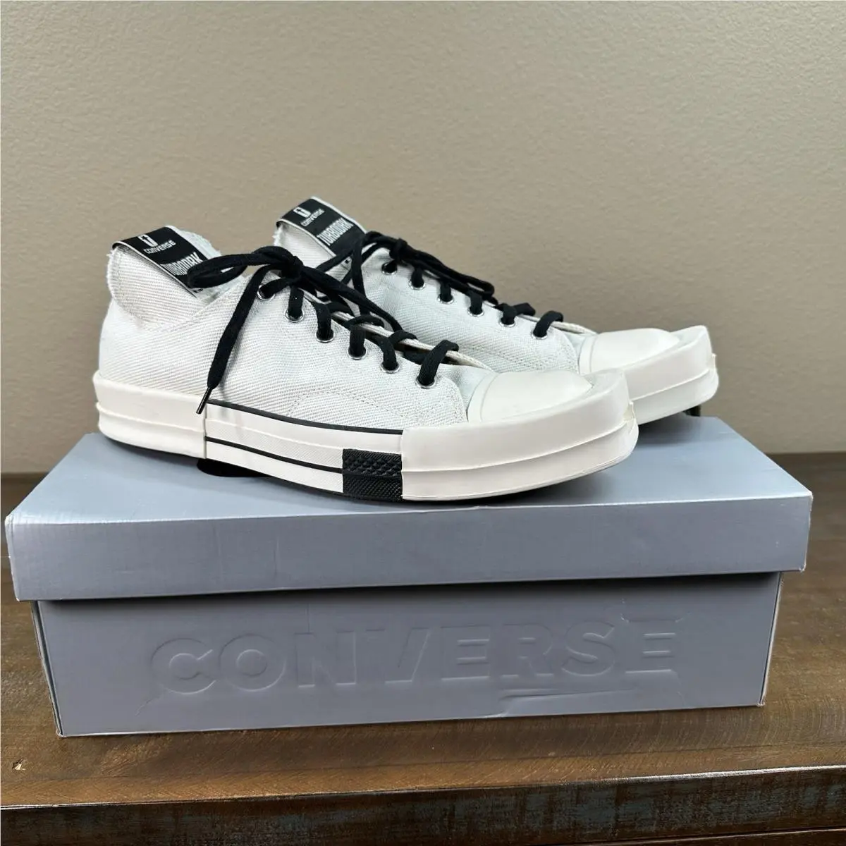 Converse Rick Owens x Turbodrk Chuck 70 Low Lily White Men’s Size 11.5