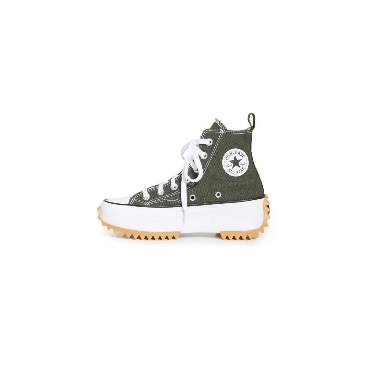 Converse Women`s Run Star Hike Sneakers Cargo Khaki/white/black 7.5 Medium US