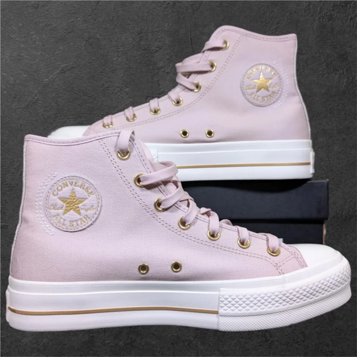 Converse Chuck Taylor All Star Sneaker Ctas Lift Hi Women`s 11 Flush Stone Gold