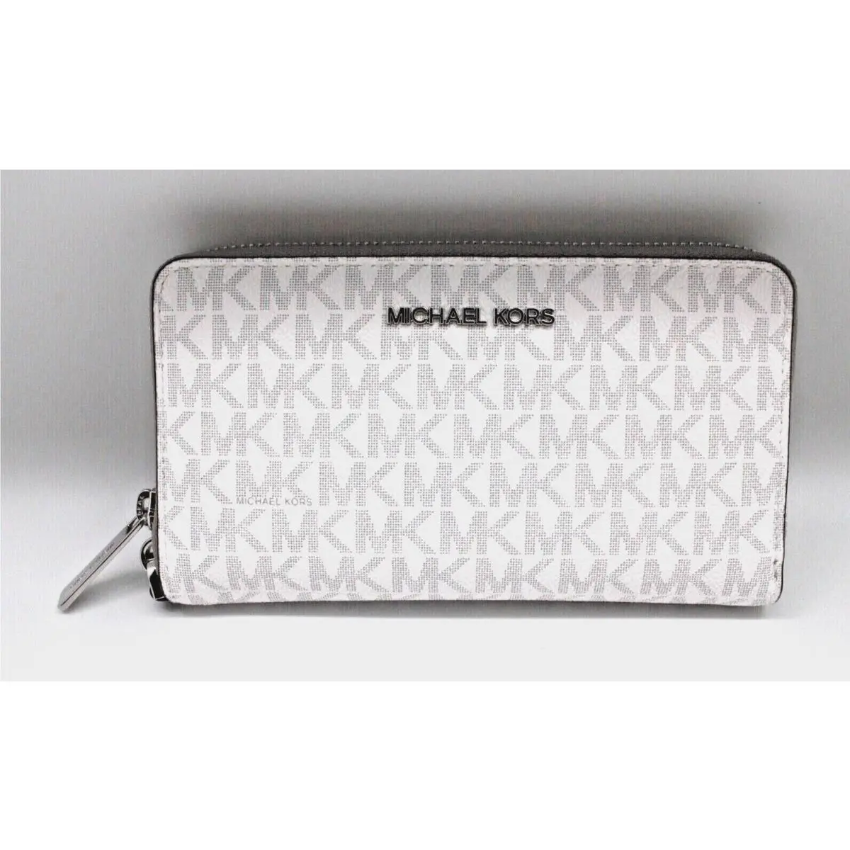 Michael Kors Jet Set Travel Large Flat Phone Case Signature Bright White
