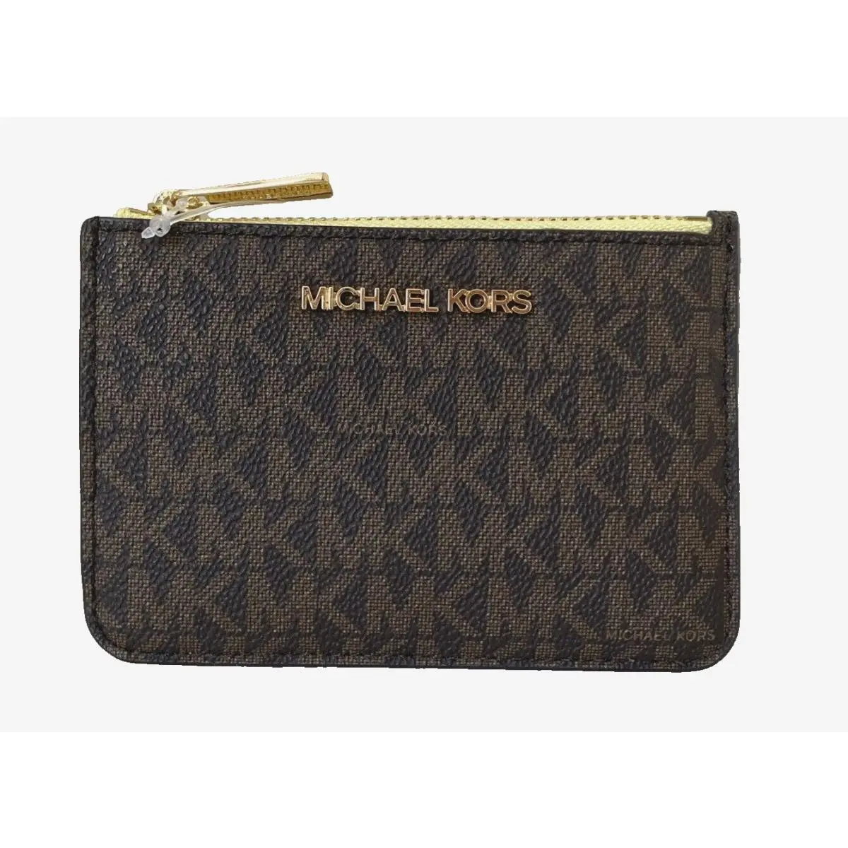 Jet Set Travel Small TZ Coin Pouch ID Window Brown / Buttercup by Michael Kors