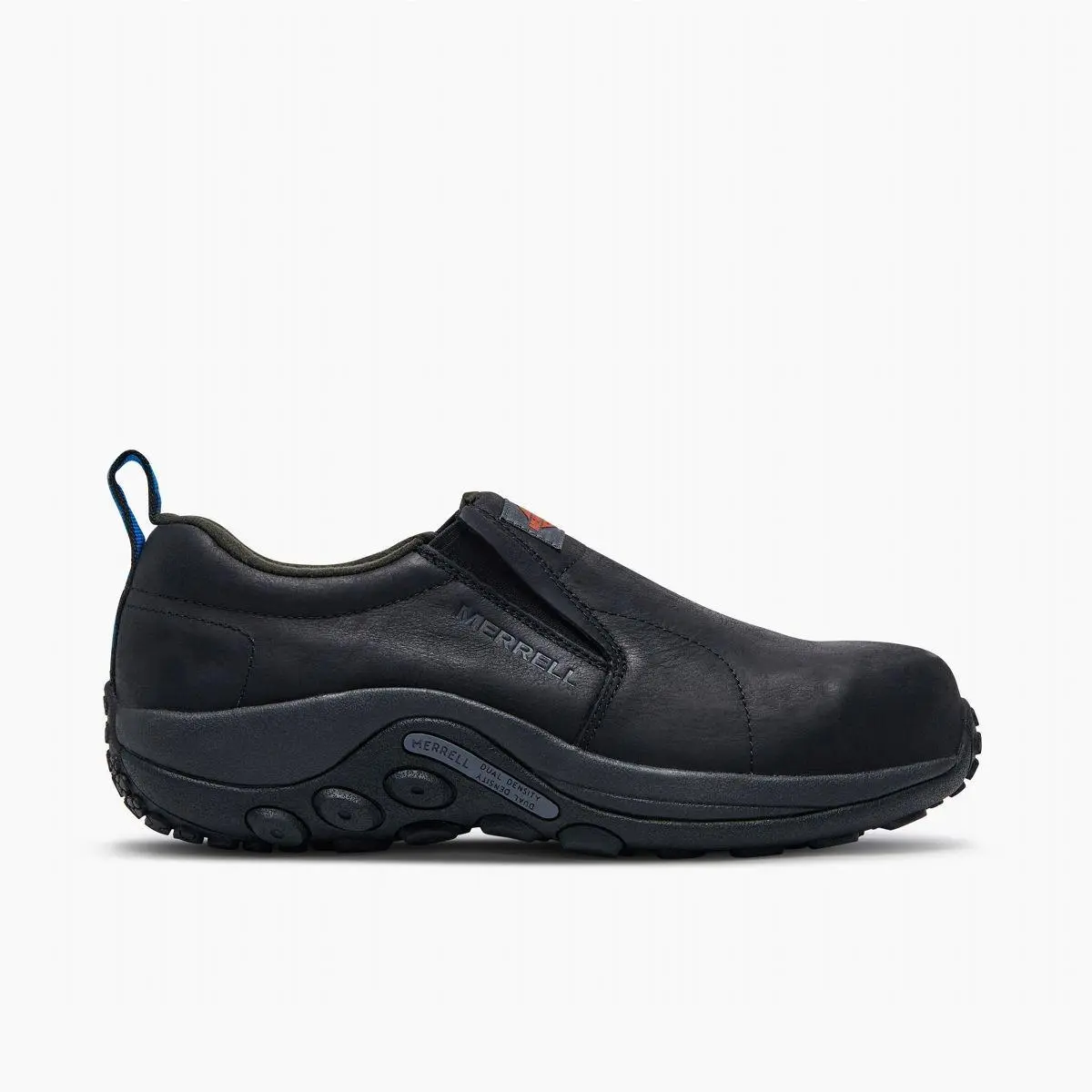 Merrell Work Men`s Jungle Moc Leather Composite Toe Work Shoe Black - J099317
