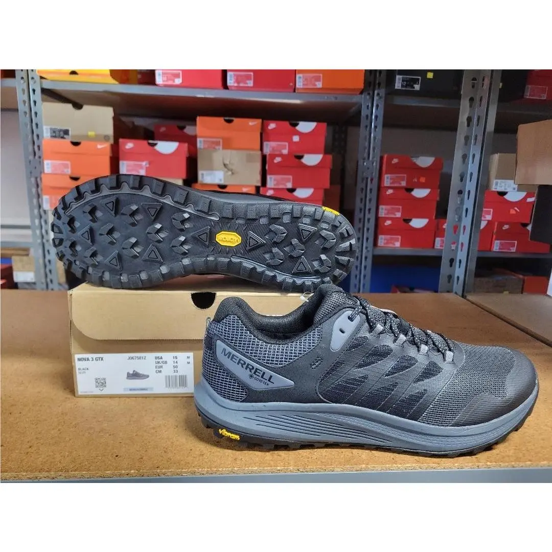 Merrell Nova 3 Gtx Men Shoes Black J067581Z Hiking Outdoor Size 15