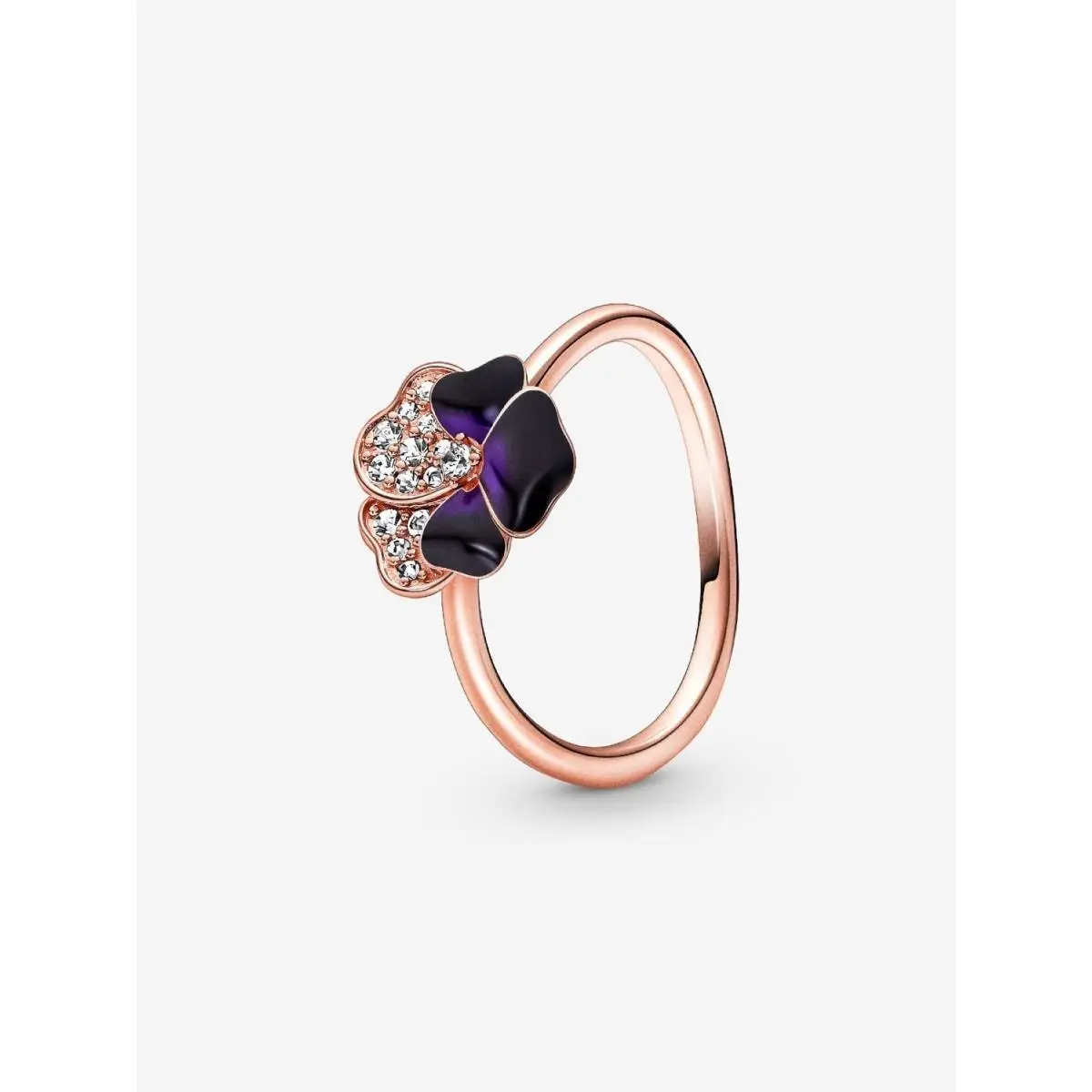 Deep Purple Pansy Flower Ring-180764C01 with Gift Box by Pandora
