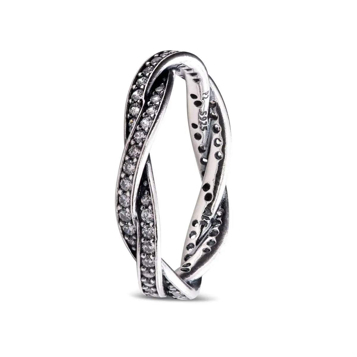Twist of Fate Braided Pave Ring 190892CZ Silver/Sterling Silver by Pandora