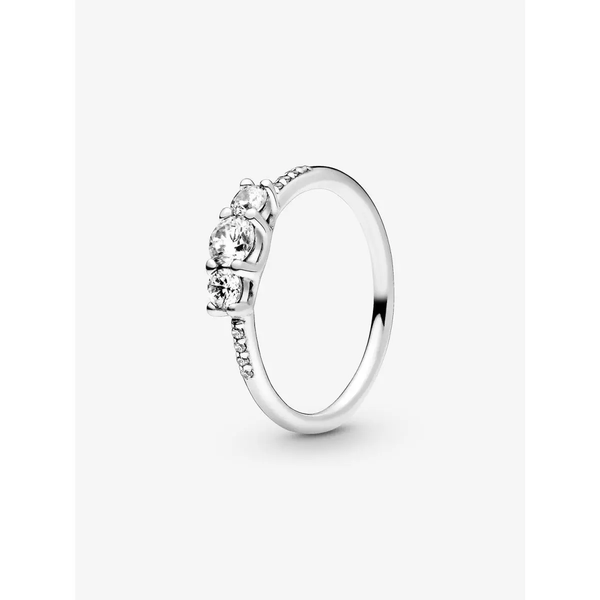 Clear Three-stone Ring-196242CZ 186242CZ-48 Silver - 196242CZ by Pandora