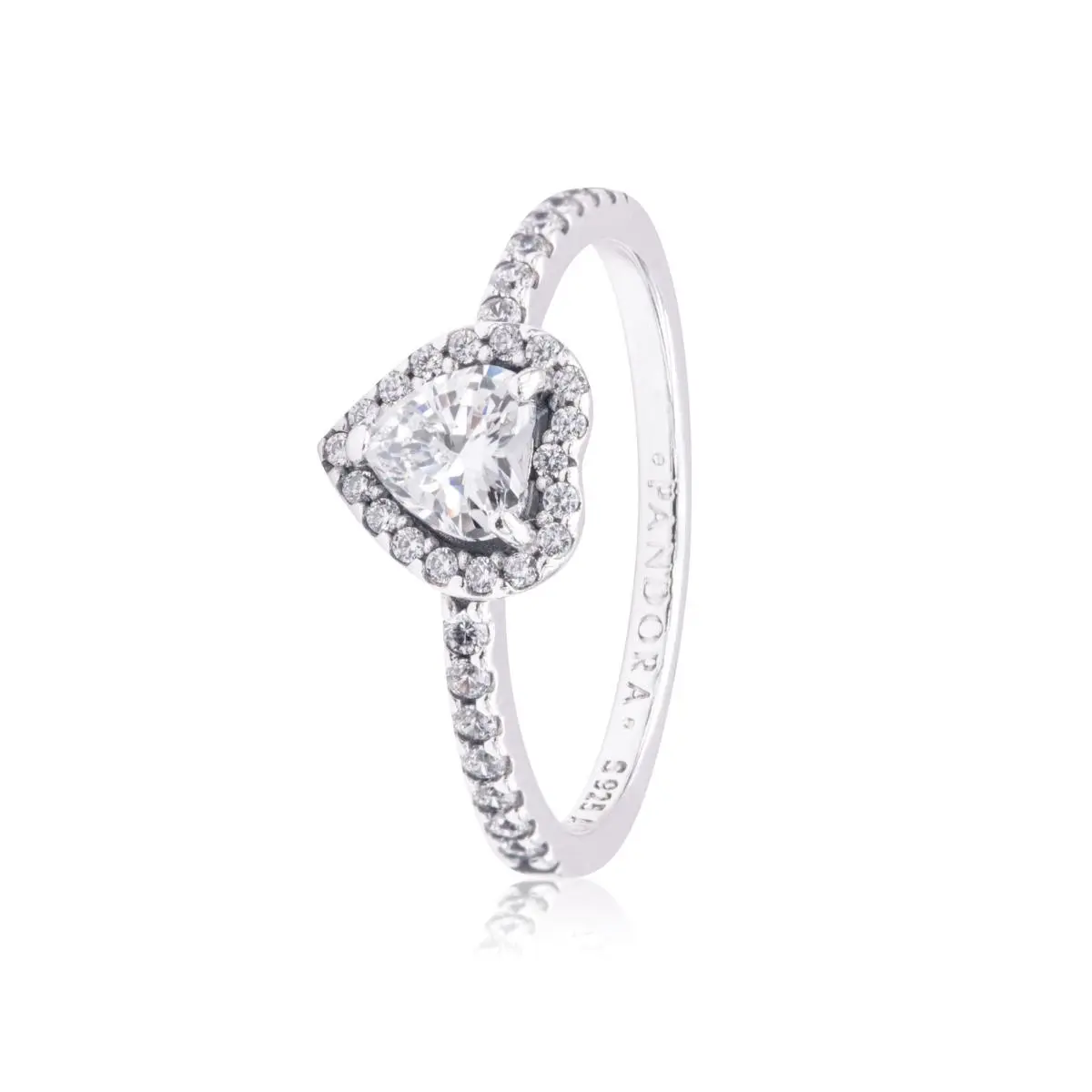 Elevated Heart Ring 198421C01 Silver by Pandora