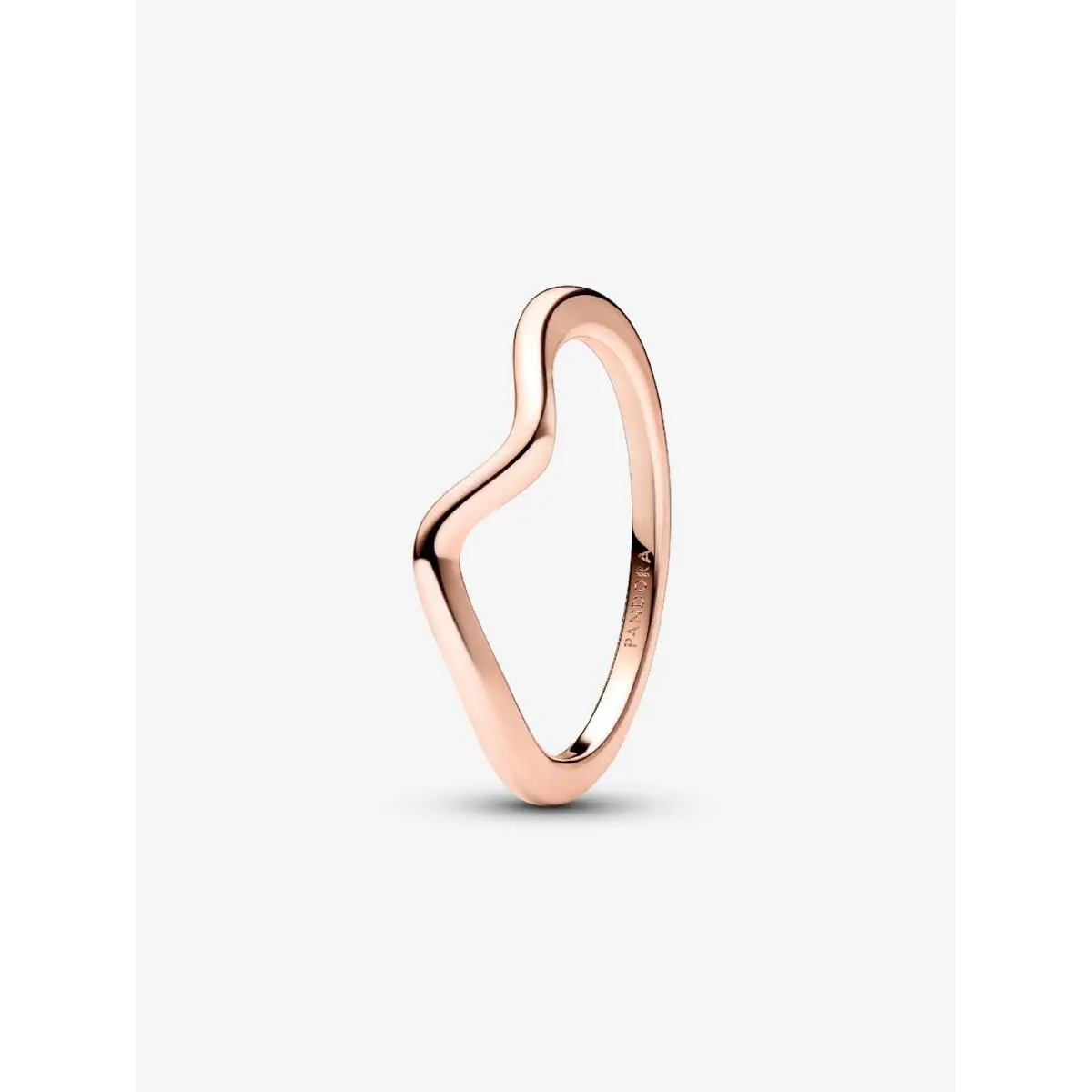 Polished Wave Ring-193095C00 183095C00 163095C00 Rose Gold - 183095C00 by Pandora