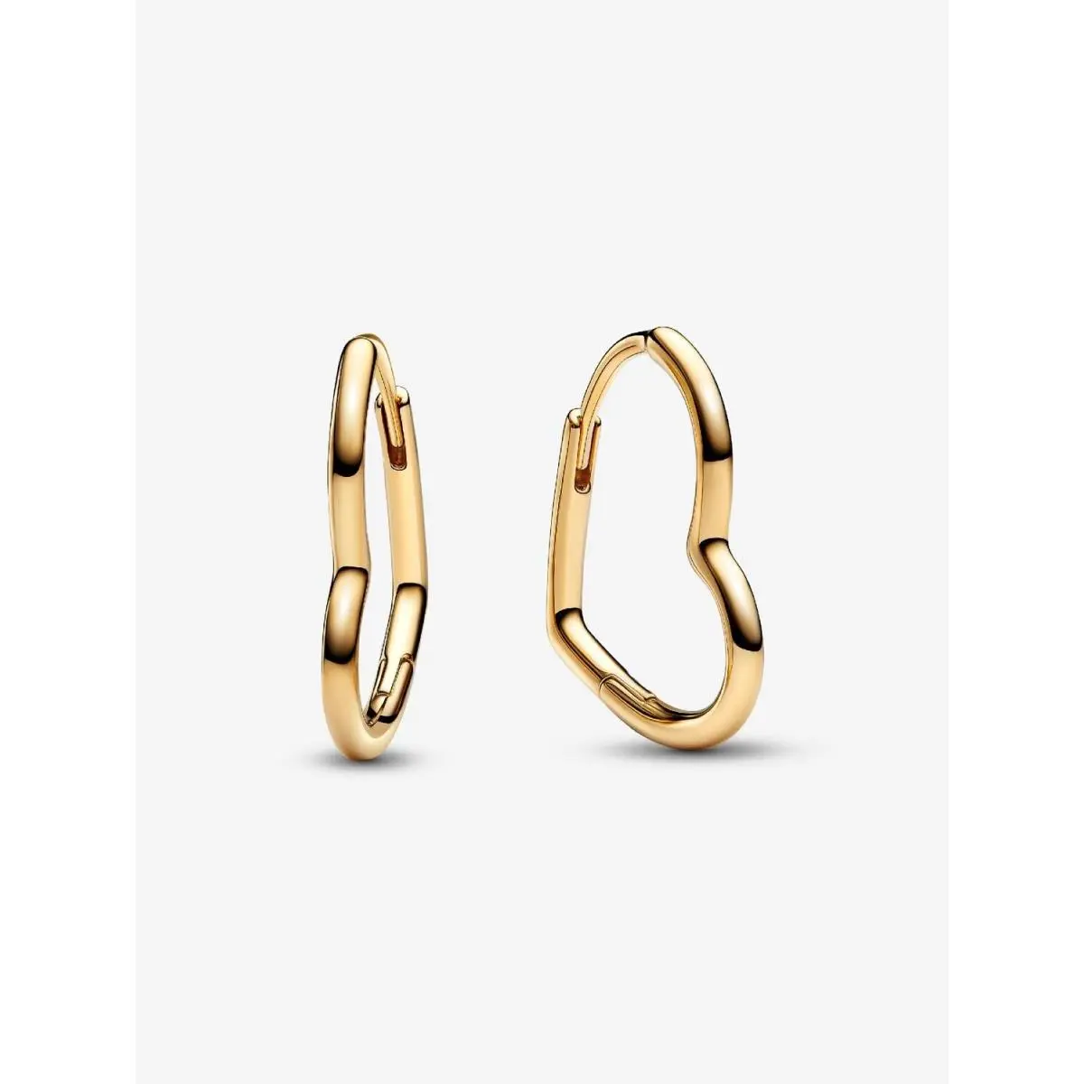 Asymmetrical Heart Hoop Earrings-268307C00 by Pandora