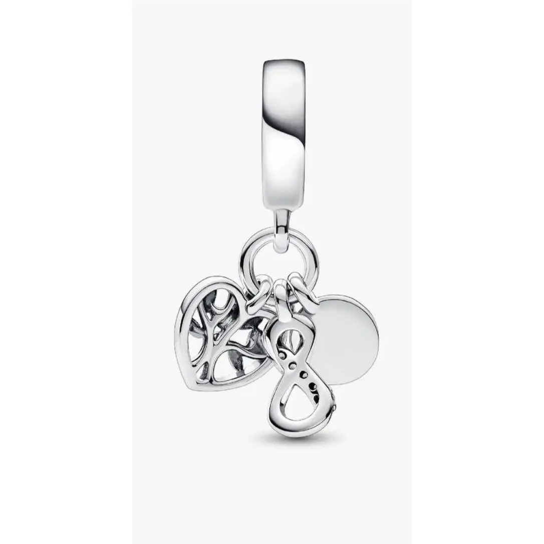 Family Infinity Triple Dangle Charm Sterling Silver Family Heart by Pandora