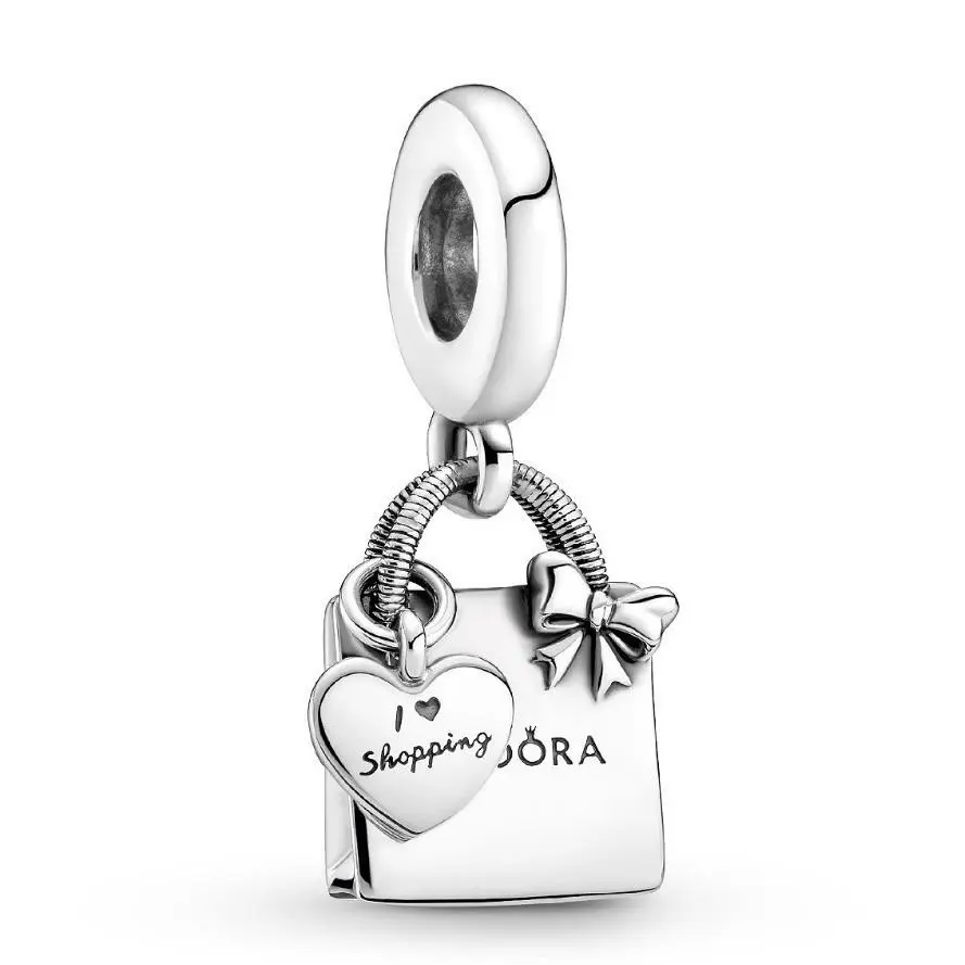 Shopping Bag Dangle Charm Sterling Silver Fashionista Gift by Pandora