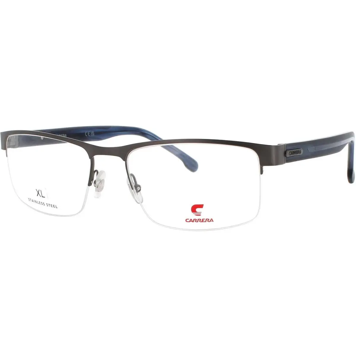 Carrera Men`s Eyeglasses Rectangular Matte Dark Ruthenium Metal Frame 8888 R80